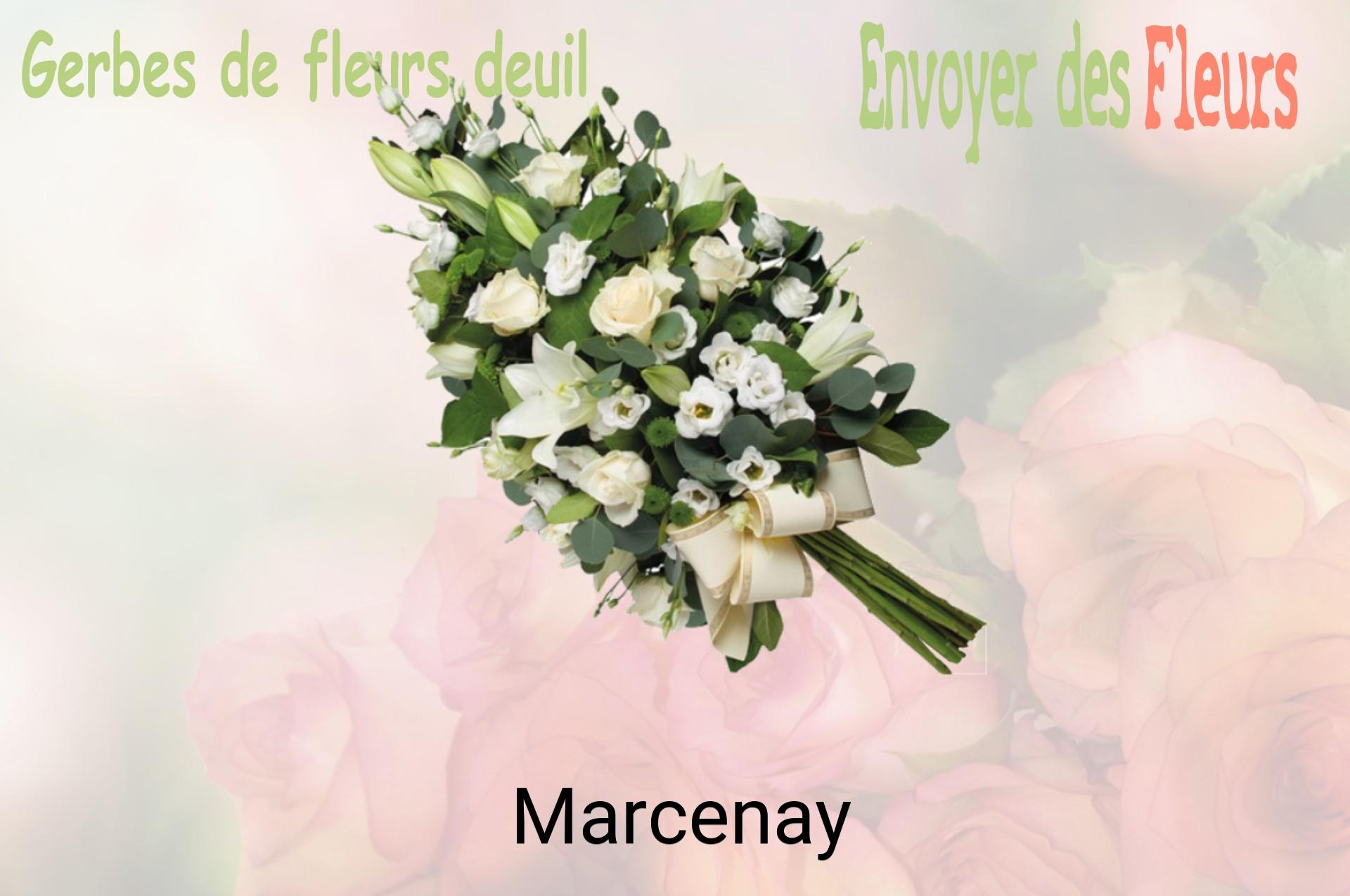 Gerbe de fleurs de deuil livrée à Marcenay